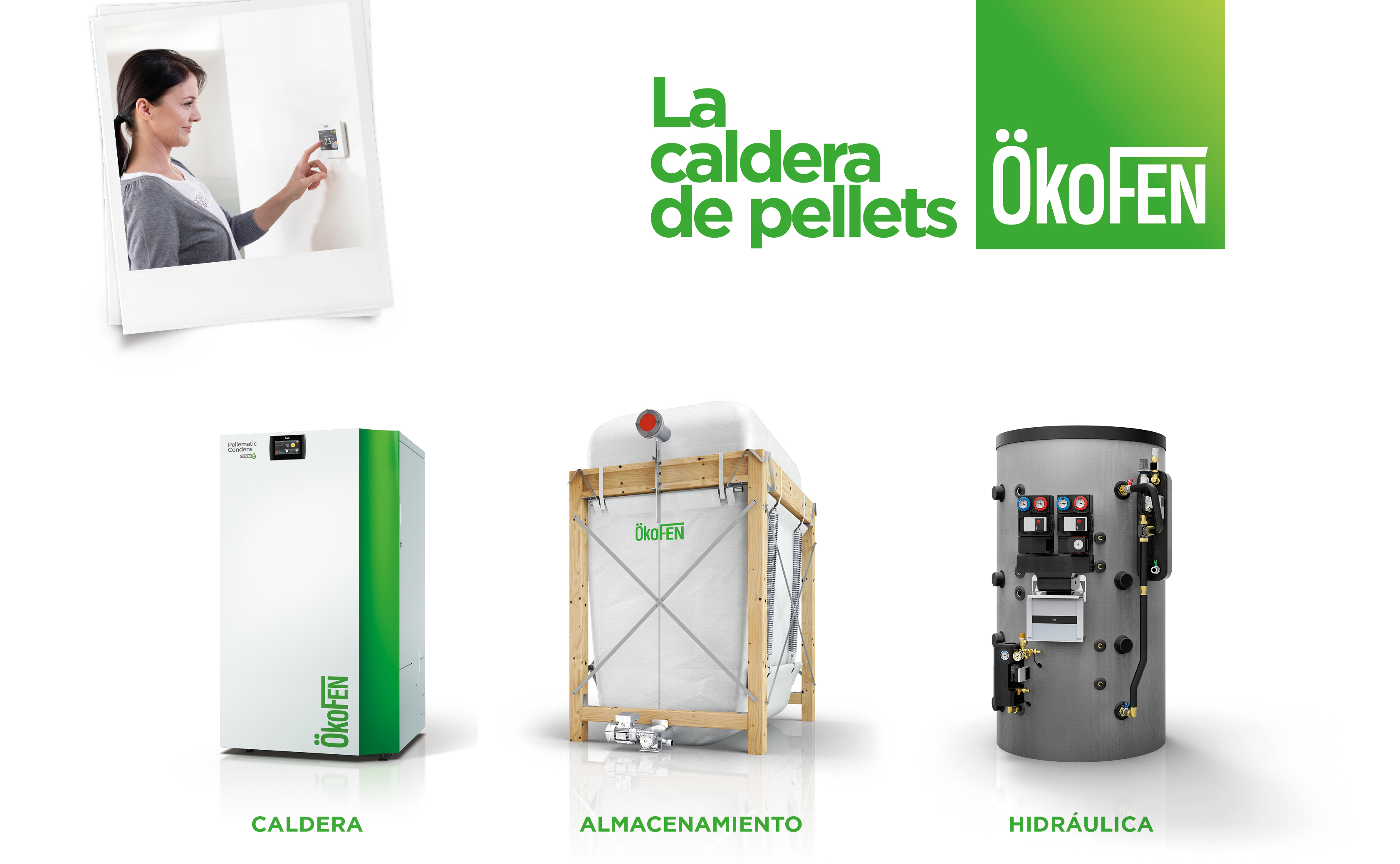 Caldera y componentes auxiliares de okofen